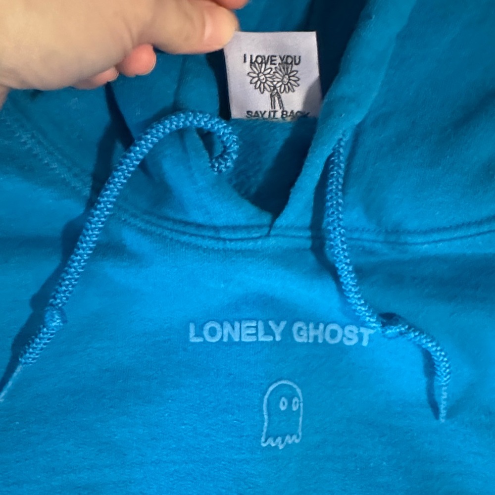 LONELY GHOST Hoodie Size M - Picture 2 of 10